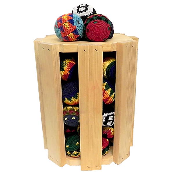Multicolored Crochet Hacky Sack Footbag